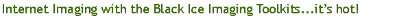Text Box: Internet Imaging with the Black Ice Imaging Toolkits...it�s hot!