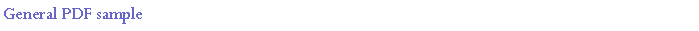Text Box: General PDF sample