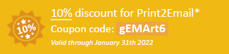 10% discount for Print2Email Coupon code: gEMArt6