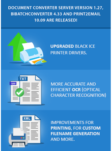 Try Document Converter, BiBatchConverter and Print2Email Now!