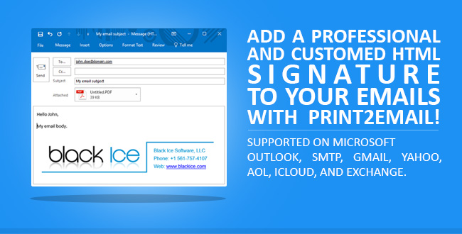 Add a Customized HTML Signature to Your Emails with Print2Email!