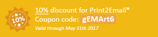 10% discount for Print2Email Coupon code: gEMArt6