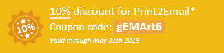 10% discount for Print2Email Coupon code: gEMArt6