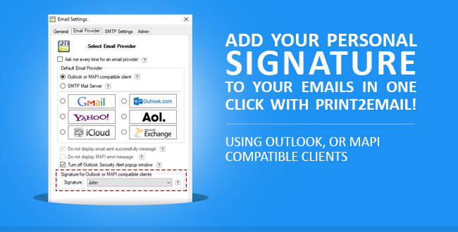 Use Your Existing Email Signatures with Print2Email