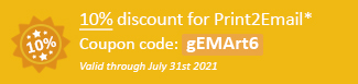 10% discount for Print2Email Coupon code: gEMArt6