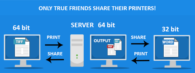 Share your Printer Driver across 32-bit and 64-bit operating systems!