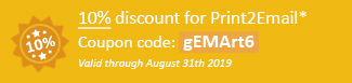 10% discount for Print2Email Coupon code: gEMArt6