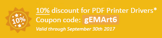 10% discount for PDF Printer Driver Coupon code: gEMArt6