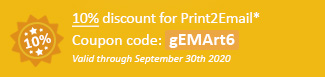 10% discount for Print2Email Coupon code: gEMArt6