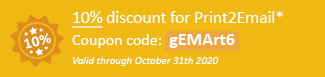 10% discount for Print2Email Coupon code: gEMArt6