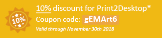 10% discount for Print2Email Coupon code: gEMArt6