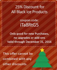 25% Discount for All Black Ice Products! Coupon code: iTa8RtG5. Only good for new Purchases.