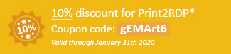 10% discount for Print2RDP Coupon code: gEMArt6