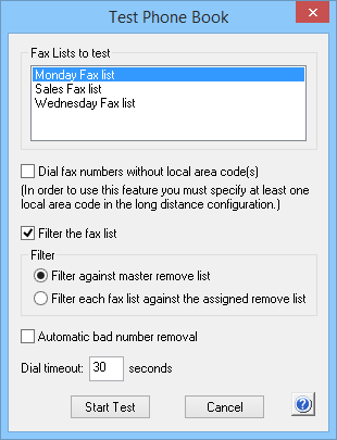 Fax Broadcast Preferences