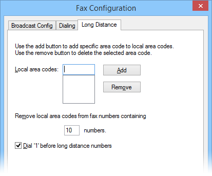 Fax Broadcast Preferences