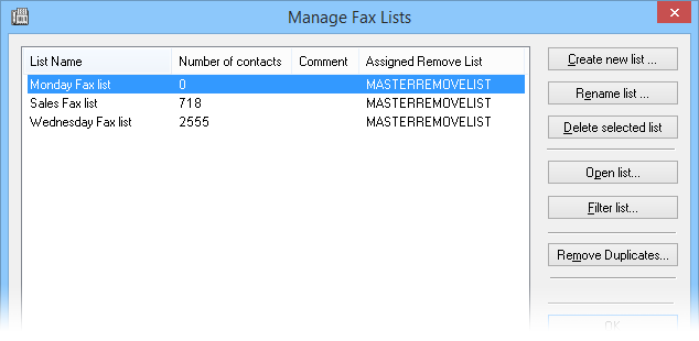 Fax Broadcast Preferences