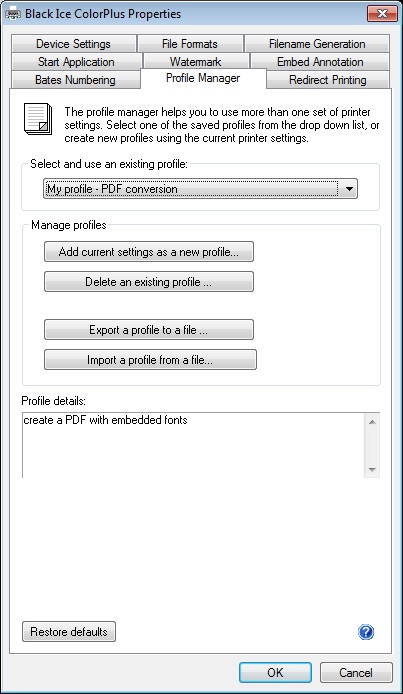Profile Manager