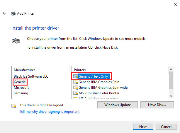 How To Set Up Lpr Lpd Generic Text Printer On Windows 10 To Print Text Files To Win 16 Server