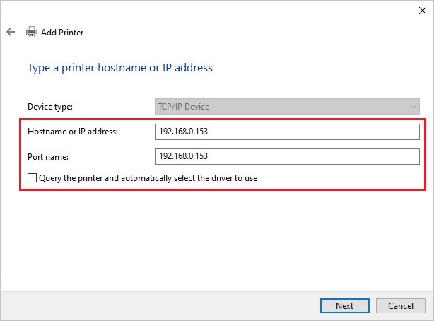 How up LPR/LPD Printer on Windows 10 print RAW data type?