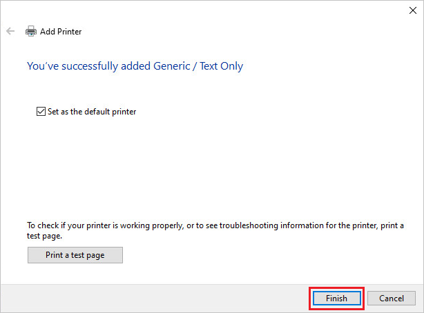 how to create lpr port in windows 10
