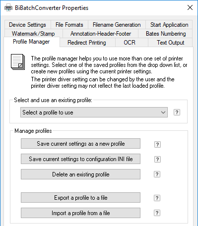 Creating Printer Driver Configuration INI file