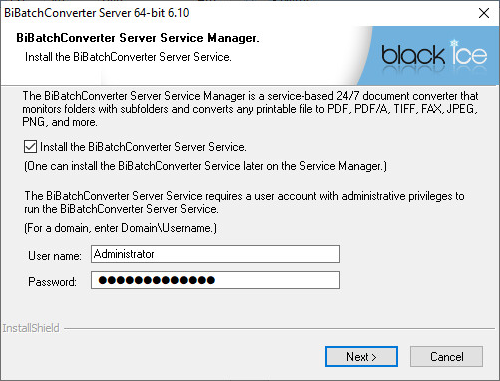 Installing the BiBatchConverter Server