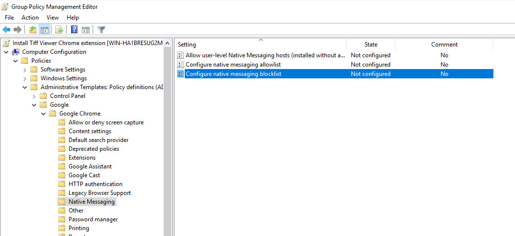 Error Code 1: Access to the native messaging host was disabled by the ...