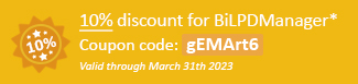 10% discount for BiLPDManager! Coupon code: gEMArt6