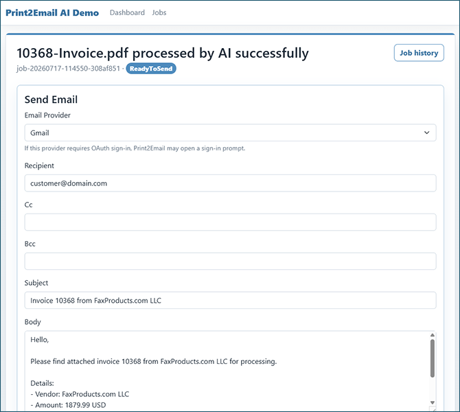 AI workflow example 2