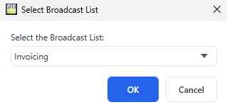 Select Broadcast List