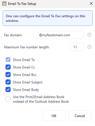 Email to Fax Setup