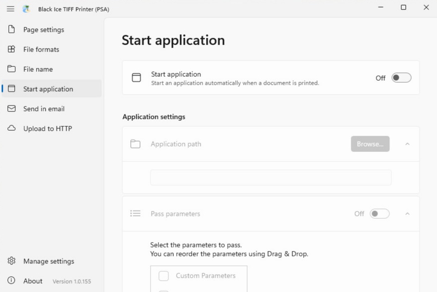 Start application