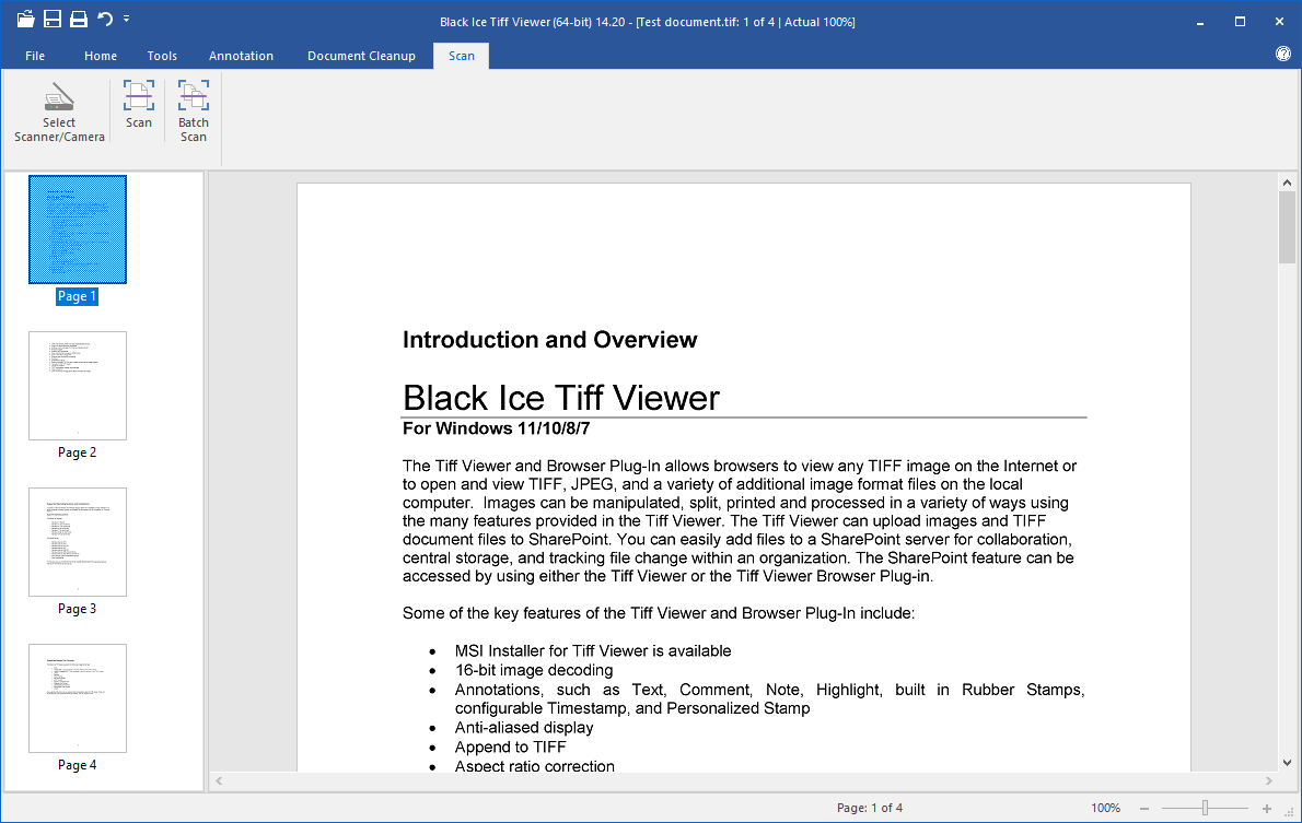 TIFF Viewer Server screenshot