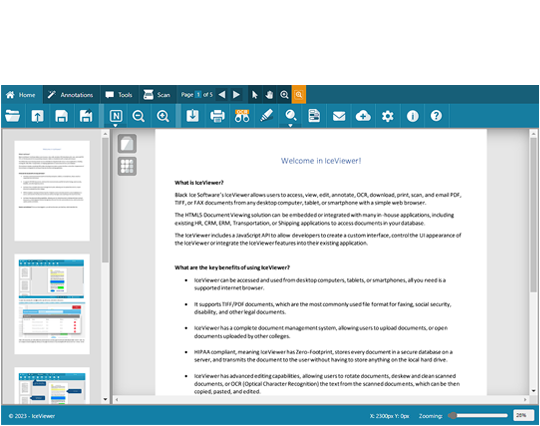 IceViewer HTML5 Document Viewer