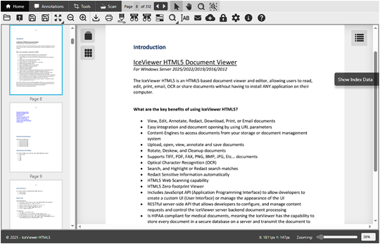 IceViewer HTML5 Document Viewer